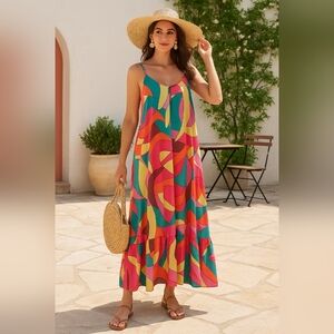 NWT Collection by Cezzele Donna Patterned Maxi Dress Size Small